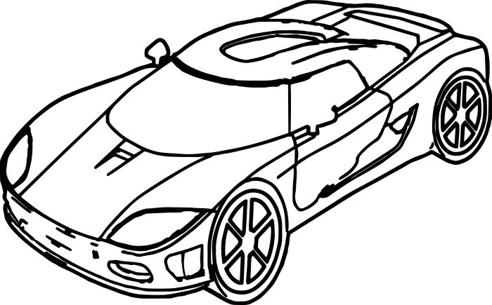 Coloring book pictures of cars