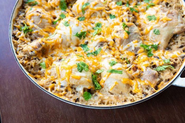 Rice chicken casserole mushroom cream recipes thighs easy baked recipe bake pot soup dinner dish delish meals one make ideas