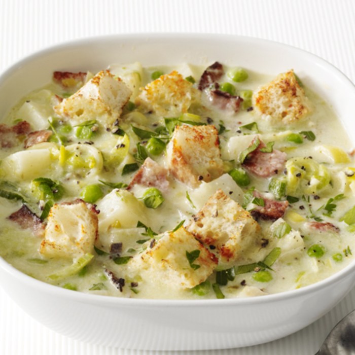 Potato bacon leek soup recipe